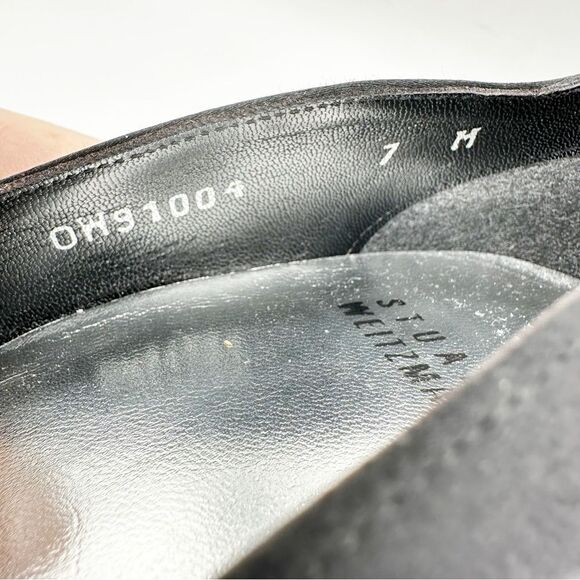 Stuart Weitzman‎ Designer Curvy Black Fabric Heels 8 Formal Pumps 7M - Picture 8 of 14